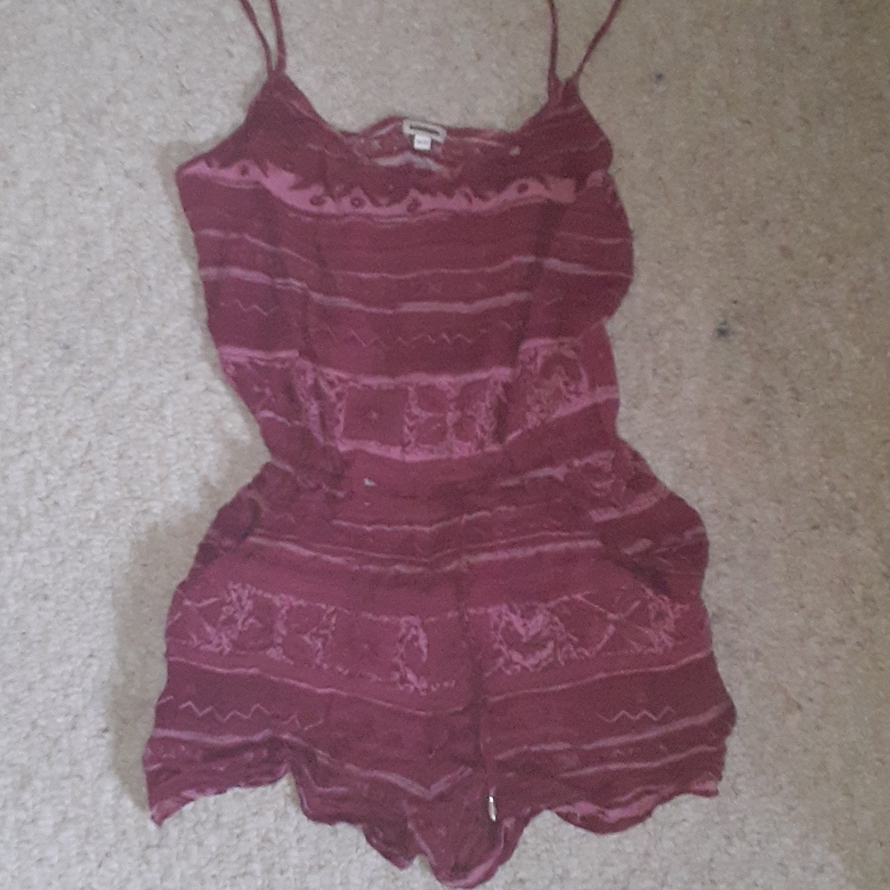 Burgandy Romper